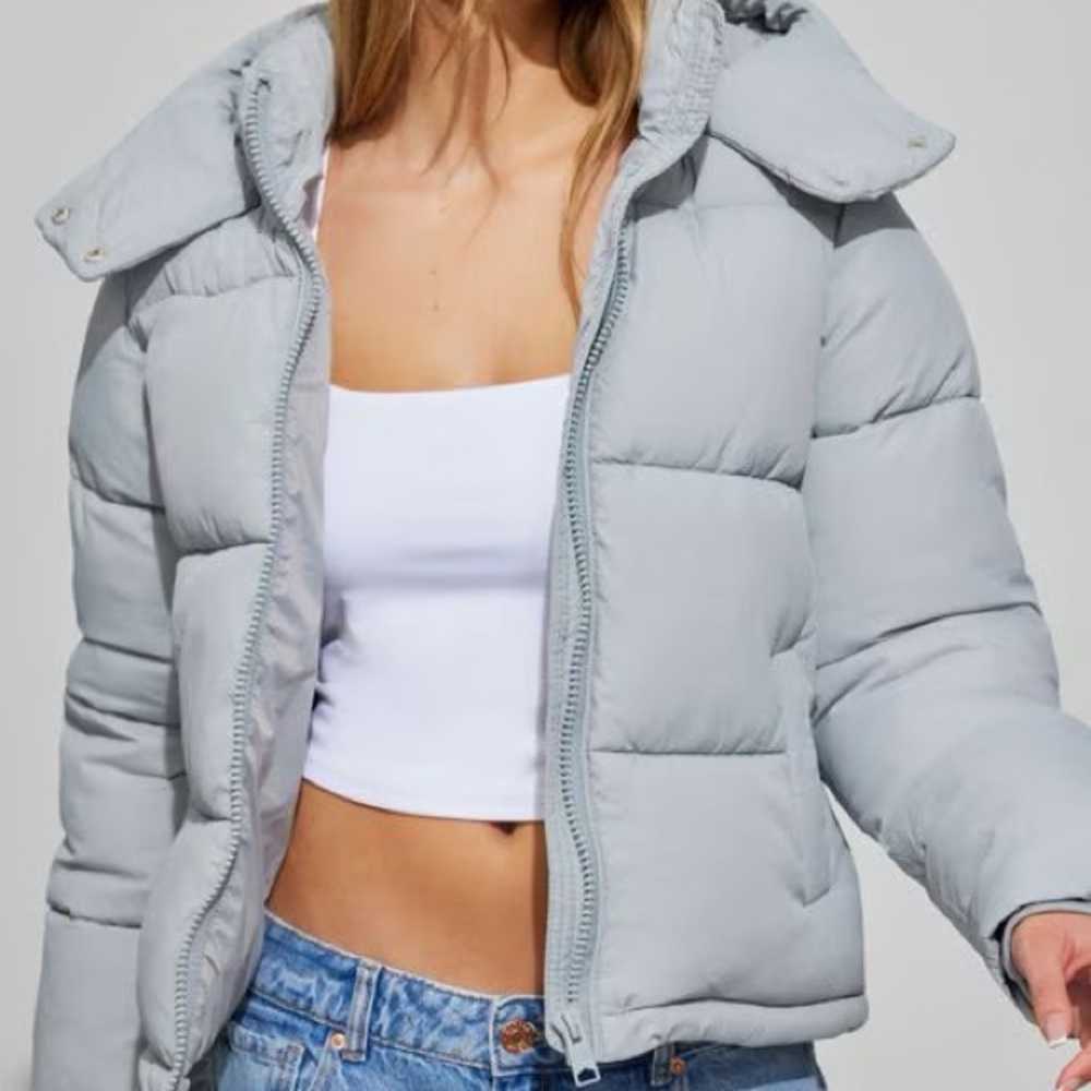 Garage Grey Puffer Jacket
